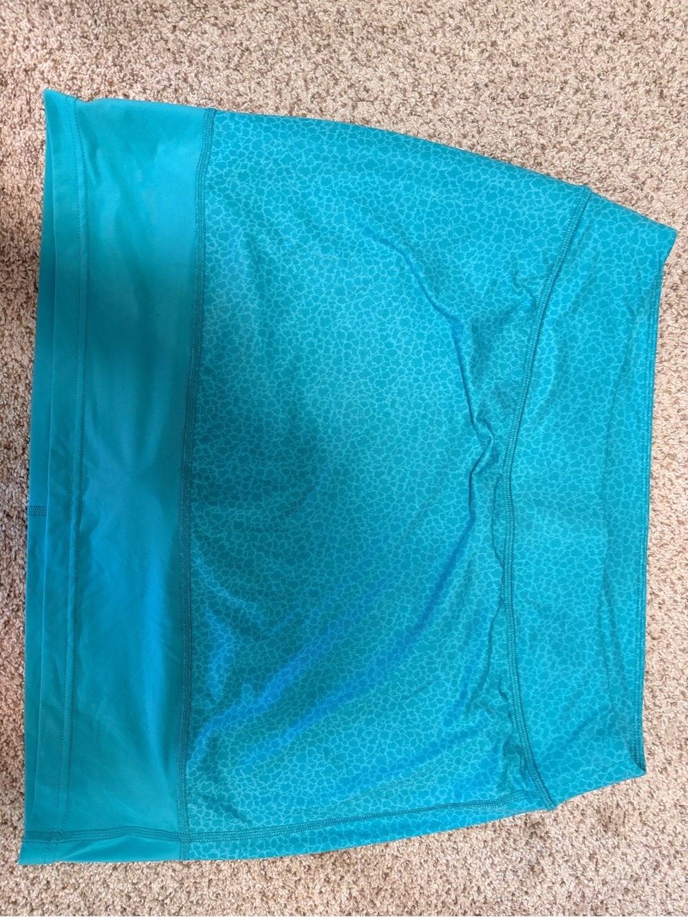 Women's Teal Midi Skirt with Wide Pull-On Waistband